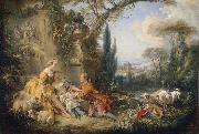 Francois Boucher Charms of Country Life oil